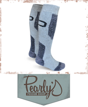 Load image into Gallery viewer, Moto Pearly - Knee high for your motorcycle boots, the perfect adventure Sock.
