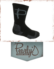 Load image into Gallery viewer, Road Pearly - 4-5&quot; cuff in black, stylish, warm, for comfy feet on long cold rides!